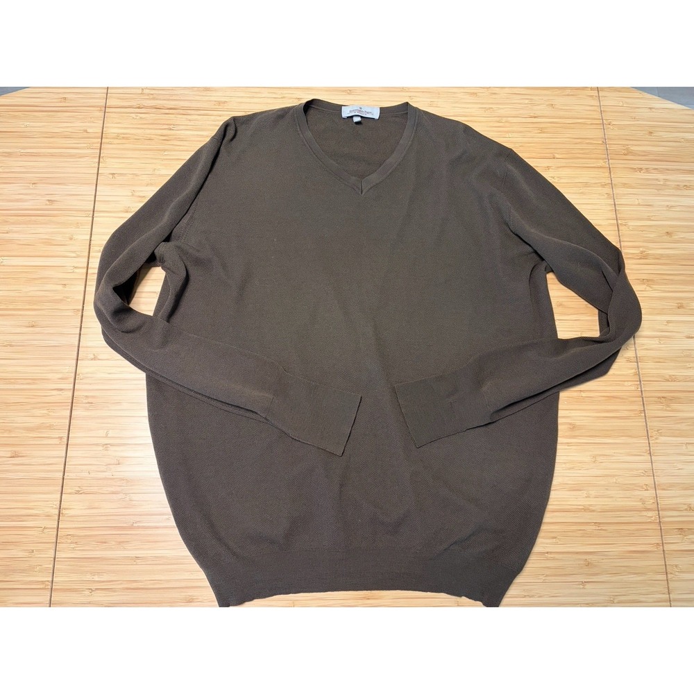 Ermenegildo Zegna Sweater Mens M 50 Brown 100% Wool Crewneck Long Sleeve